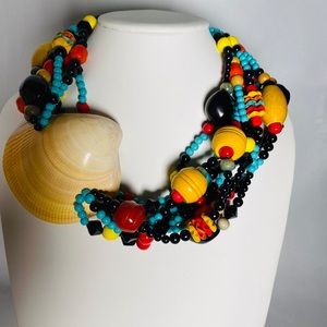 Beautiful Multi Strand Statement Necklace